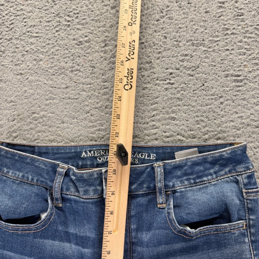 American Eagle Outfitters Jeans Women 10 Blue Cotton Denim Jegging Faded Stretch